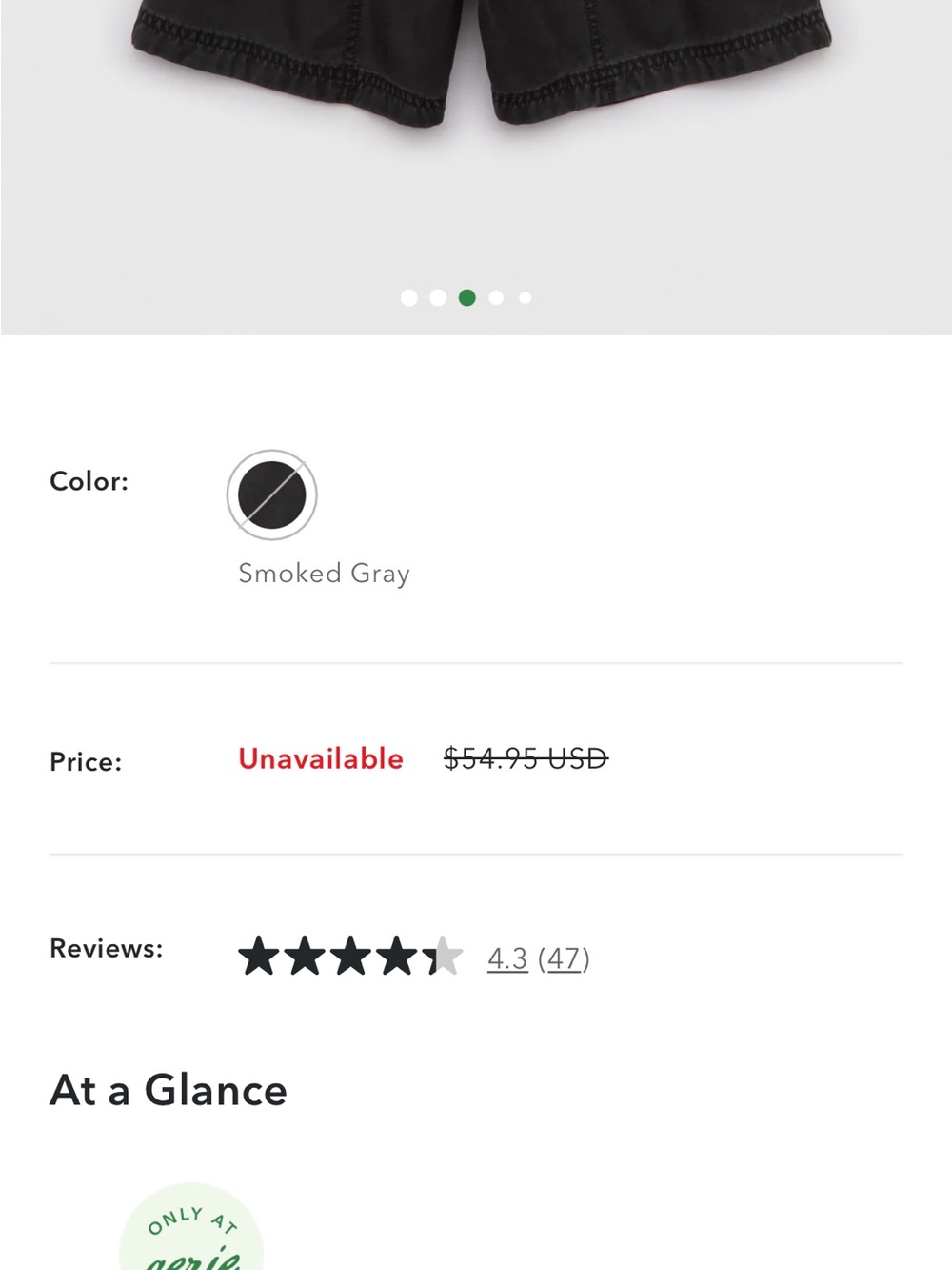 Aerie Charcoal Black Denim Utility Overall Shortalls: sold out online! - Picture 11 of 11